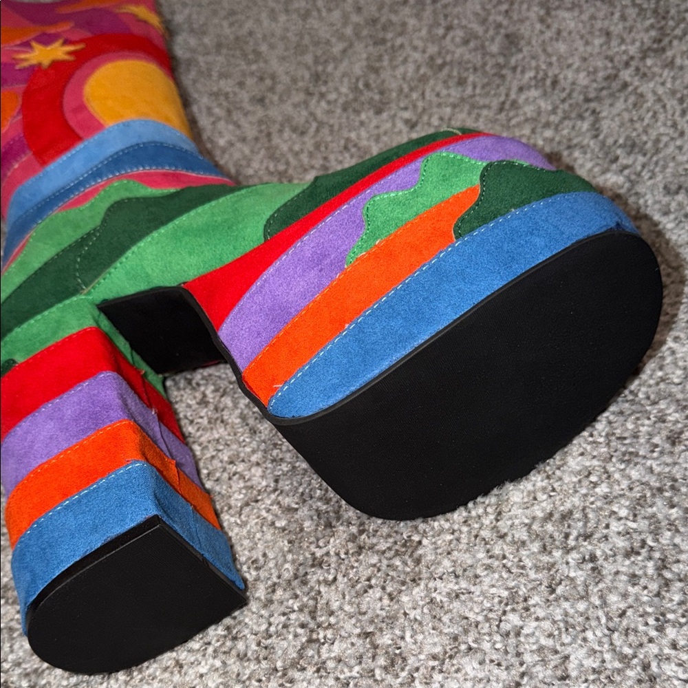 Current Mood Multicolor Platform Boots - Picture 5 of 5